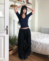 ビニールロールアップ'スリーブTシャツ