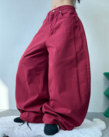 COTTON BASIC BALLOON PANTS❤🤍🤎🖤💚 - 5 COLORS