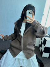 2ウェイ🤎 ハーディービッグフーディージップアップ🤎🩶🖤3カラー