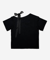 Iris Lace Ribbon Tee #Black(黑)