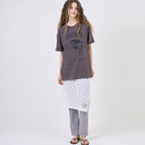 スナップルーズフィットTシャツ Charcoal