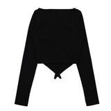 LILY SHIRRING STRING TOP_BLACK