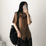 ベシアサイドストリングシャーリングチェック柄ショートスリーブシャツ