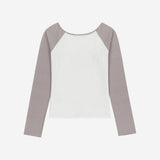 Stripe Raglan Long Sleeve / Pink