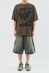 Conflict Washed Top (3color)
