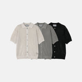 Port punching collar cardigan