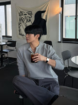 フィットヘンリーネックロングスリーブTシャツ