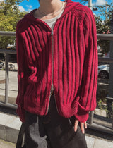 Scream Two-Way Knit Hooded Zip-Up