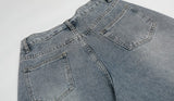 Celine Lettering Wide Denim Pants