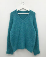 [MD Pick]Wool-Touch Brush V-Neck Knit (4 Colors)