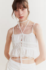 WHISPER BUTTON TOP white