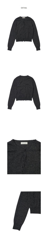 [online exclusive]ダズンウールカーディガン（チャコール）