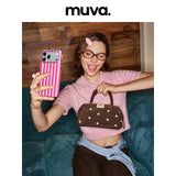 muva. Bubbly Heart‑Sandwich Bag, Elegant Premium‑Feel Hand‑held Mini Tote, Work Daily‑Stuff Purse for Women, New Arrival Jul 10