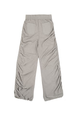 shirring wide banded pants (GRAY)