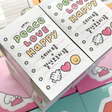 [MADE] PeaceLoveHappy ステッカー パック