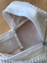 Clam round pouch _ Corduroy snow