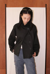 HIGH-NECK BUTTON JACKET