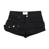 Belt Detail Span Shorts