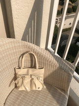 Mini easy ribbon bag_sand beige