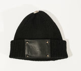[MADE] Dimanche Signature heart star Cowhide Beanie [Black]