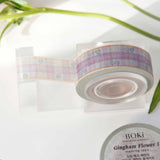 Ceramic Plate Masking Tape / Gingham Flower 1