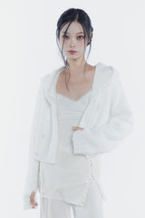 アンフーディーカーディガン ivory