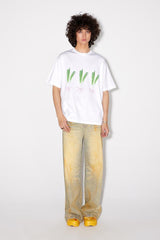 シンプル＆ファンプリントサマーピュアコットンルーズショートスリーブTシャツ