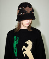 EAGLE KNIT BUCKET HAT
