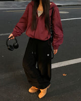 Little Hooded Check Windbreaker