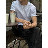 [S/S] スタンダード マッスル ヘンリーネック ハーフTシャツ(10color)