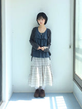Tear Shirring Sleeveless Top