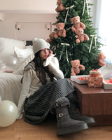 [wool 20%] ティールストライプタイミディスカート