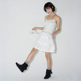 カンカンフリルミニスカート (White)