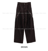 Cozy volume cut denim pants