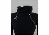 high neck zipper polar T (2color)