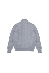 Cable Knit Zip Cardigan