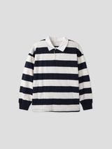 Rugby stripe collar T-shirts 6color