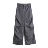 Daily wide shirring slacks