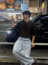 ソルト カーブド デニムパンツ