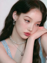 Kitty and Bow Piercing - Silver Color