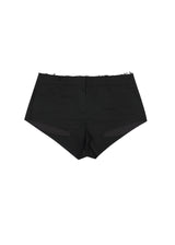 ROUGH-CUT SHORTS, COTTON BLACK