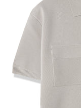 LMN 3D Collar Two-Pocket Henley Short-Sleeve Knit (4 colors)