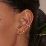 Rope Detail Minimal 925 Silver Ear Cuff E036-06G