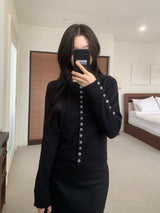 Annie Slim Button Long Sleeve Cardigan