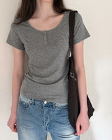 [ORIGINAL] Yupe Button Slim Short Sleeve T-Shirt