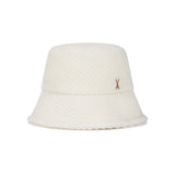 VA Stud Fleece Bonnet Hat / White