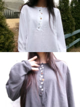 multi button tee