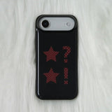 Dot Star black red  Epoxy Bumper Case 