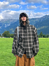 Authentic Hoodie Check Shirt 2C