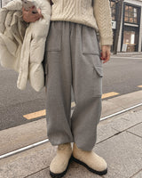 Fleece Cargo Jogger Pants